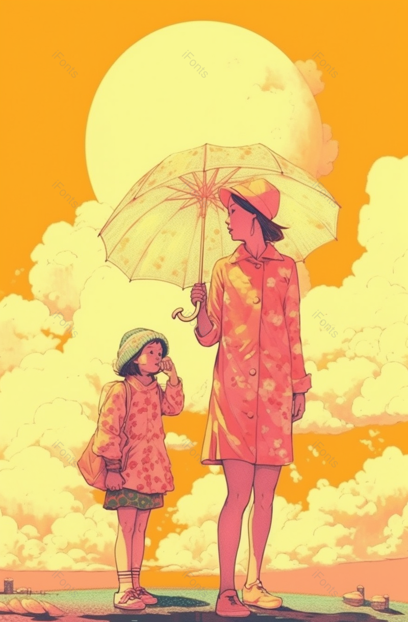 温馨手绘母亲节插画海报效果背景图,插画/手绘图,插画/手绘图库,插画/手绘图下载,插画/手绘